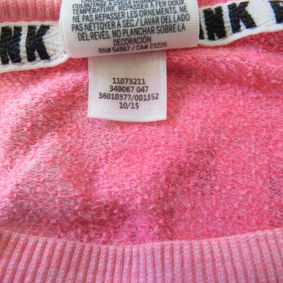Victoria's Secret PINK Oversized Varsity Crew Fleece Small  EUC - Picture 9 of 9